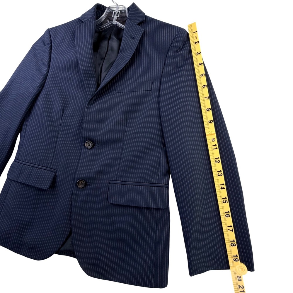 Lauren Ralph Lauren Pinstripe Blazer Boys 10R Navy Blue Suit Jacket Formal - Picture 10 of 10